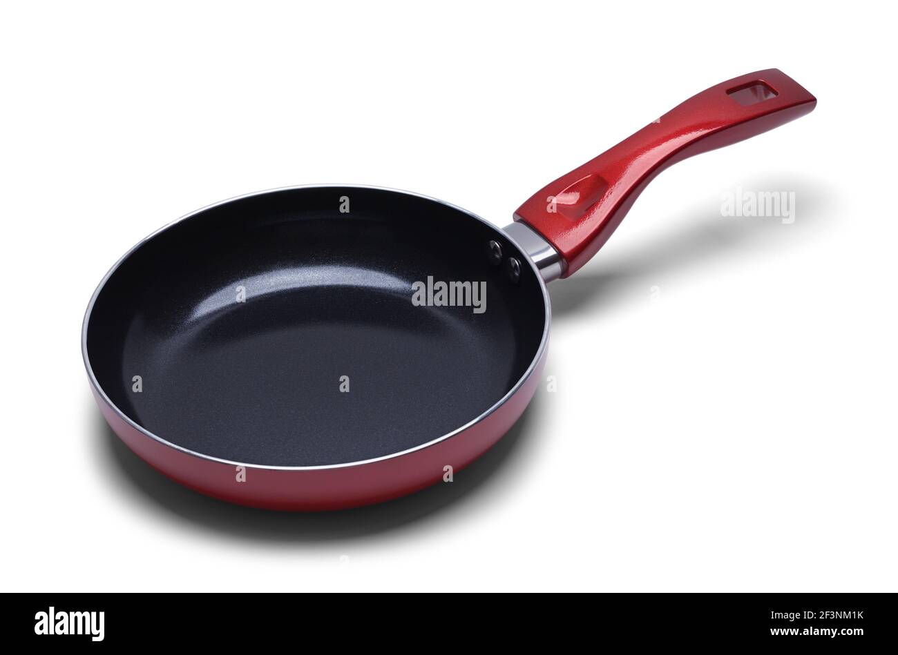 Leere Frittierkanne Aus Rotem Metall. Stockfoto