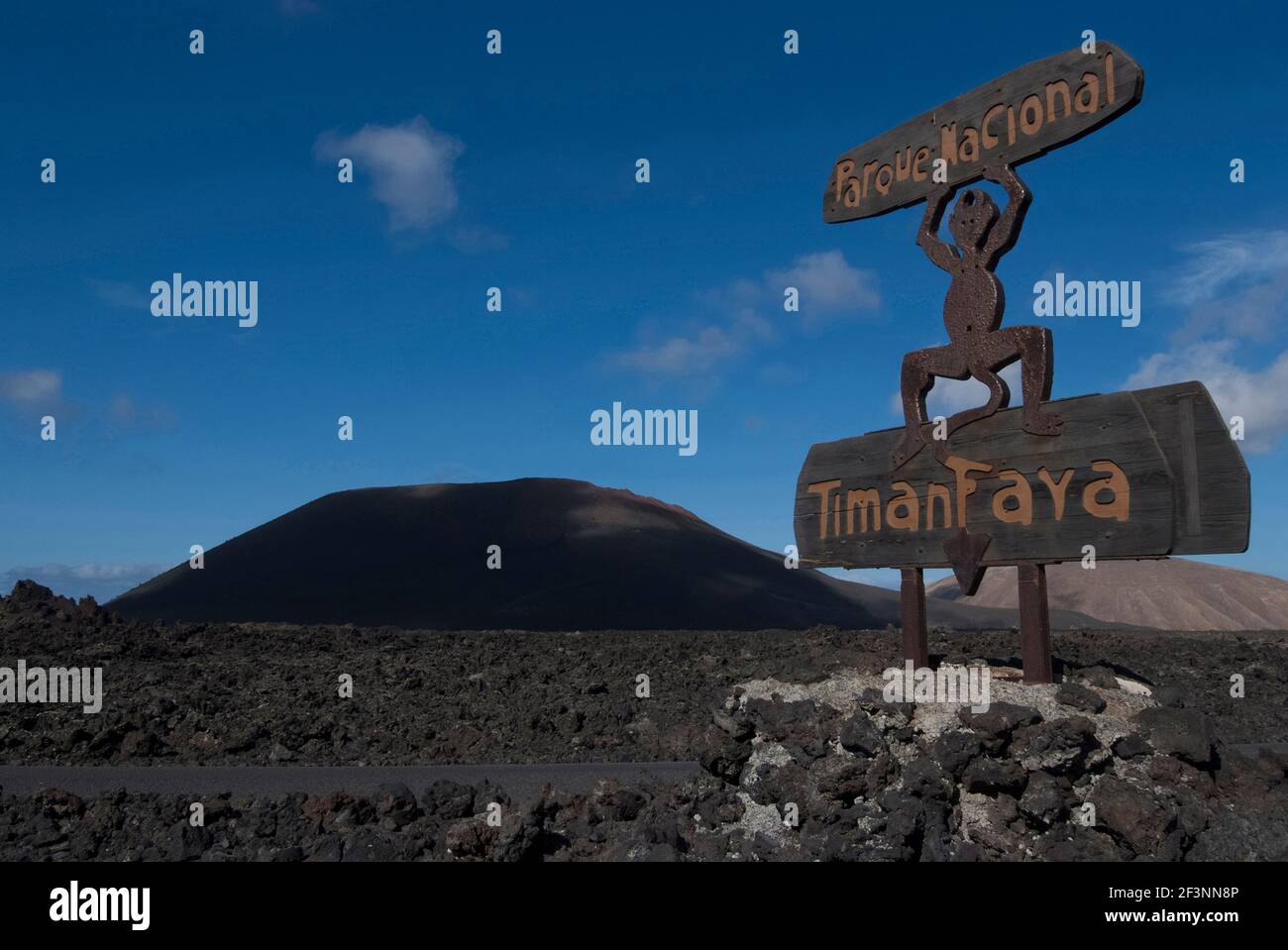 Landschaft der Nationalpark Timanfaya, Lanzarote, Spanien Stockfoto