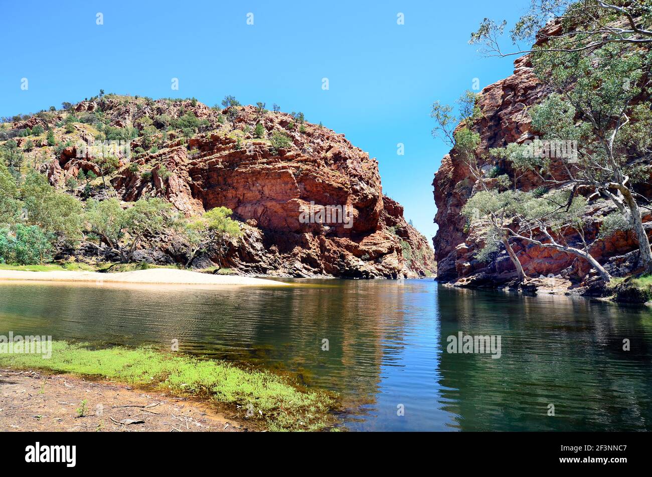 Australien, NT, Ellery Creek Big Hole, See und Wasserloch im Nationalpark West McDonnell Range Stockfoto