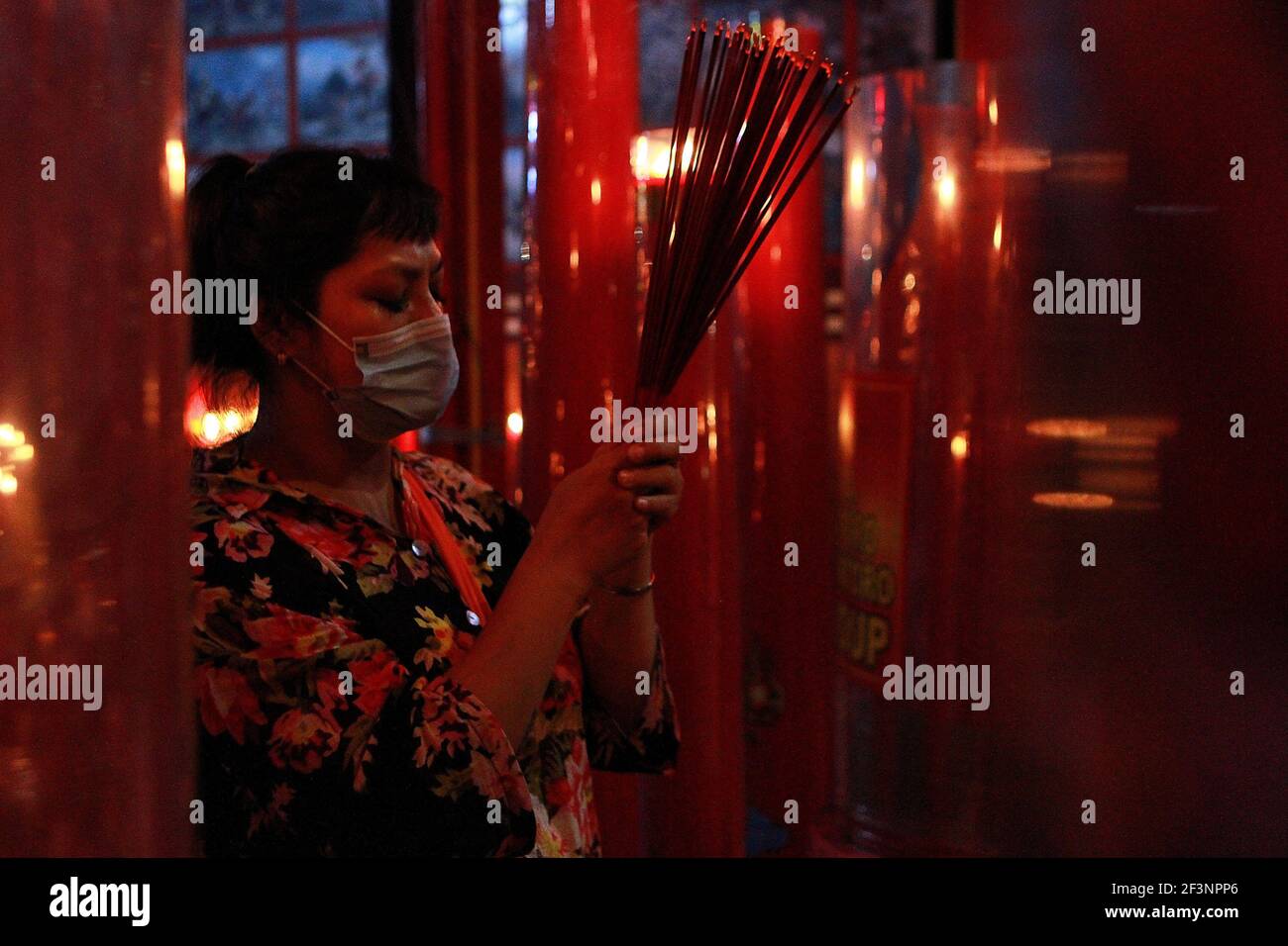 Chinesisches Mondneujahr inmitten der COVID-19 Pandemie in Yogyakarta Stockfoto