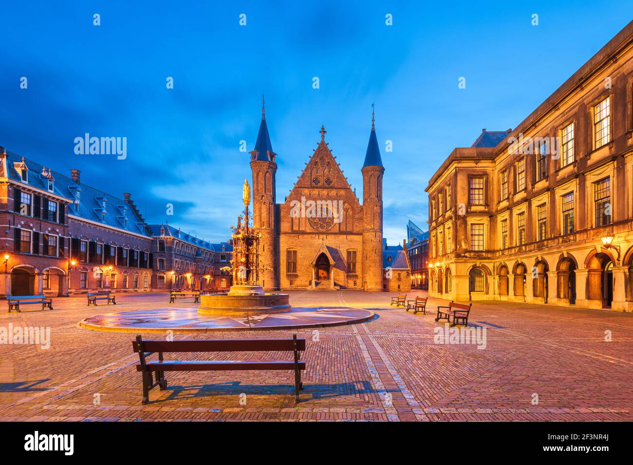 Den Haag, Niederlande, in der Morningzeit am Ridderzaal. Stockfoto