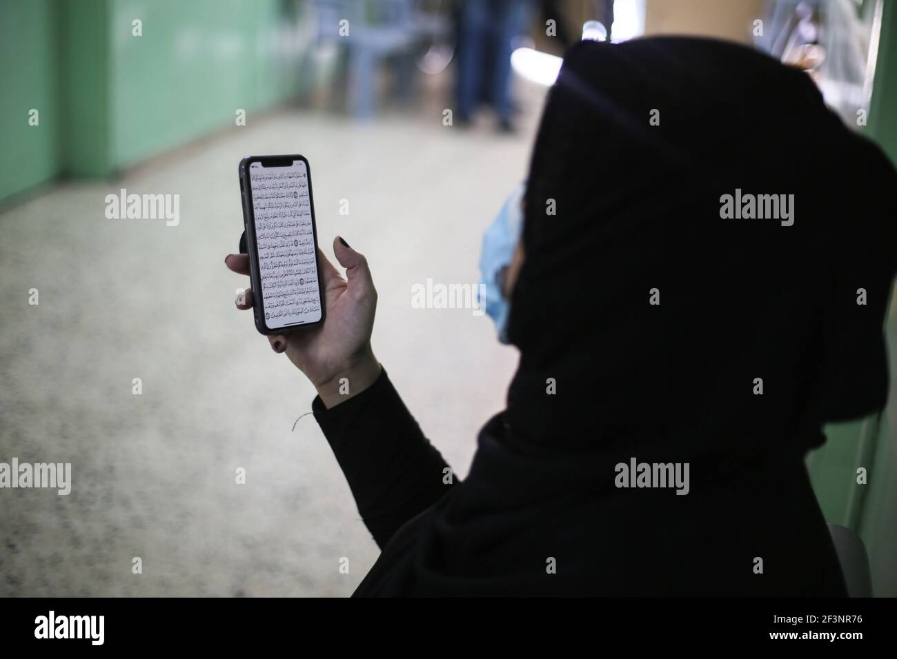 Ausbruch des Coronavirus in Gaza Stockfoto