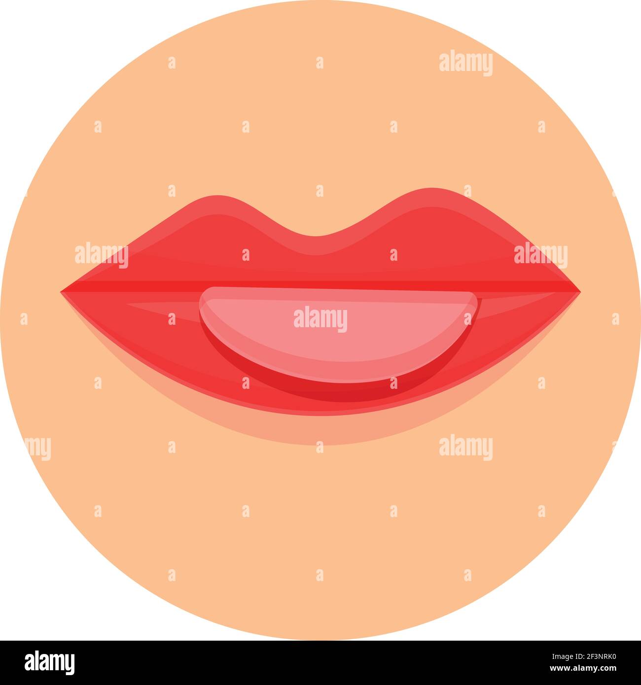 Symbol für das Organ der Lippen. Cartoon der Lippen Orgel Vektor-Symbol für Web-Design isoliert auf weißem Hintergrund Stock Vektor