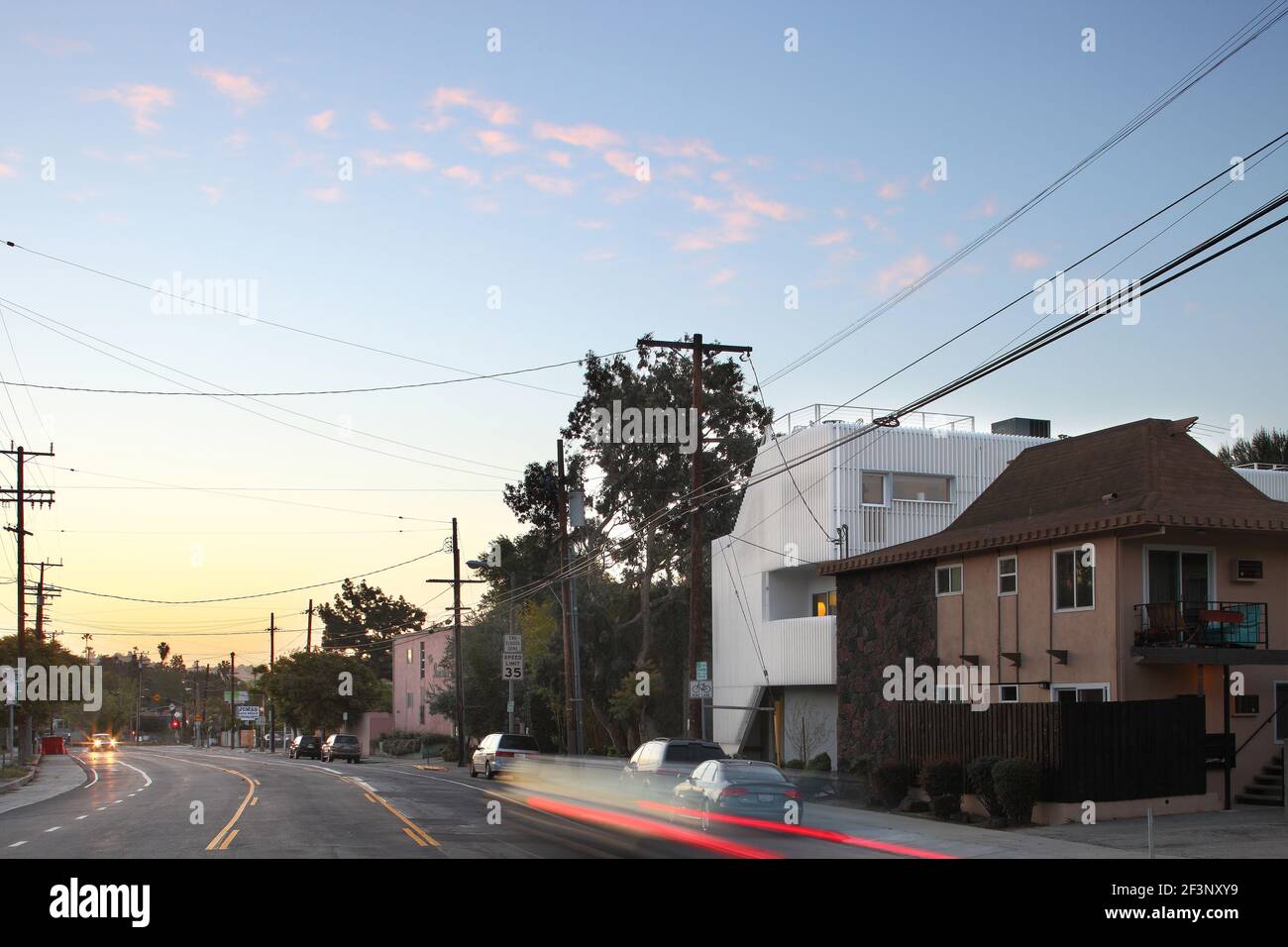 Single Family Home Entwicklung in Silver Lake, CA von heyday Partnerschaft Stockfoto