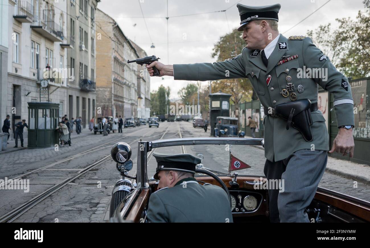 Hhhhh der Mann mit dem eisernen Herzen Jahr : 2017 Frankreich / GB / Belgien / USA Regie : Cedric Jimenez Jason Clarke Foto: Bruno Calvo Legende Films Stockfoto