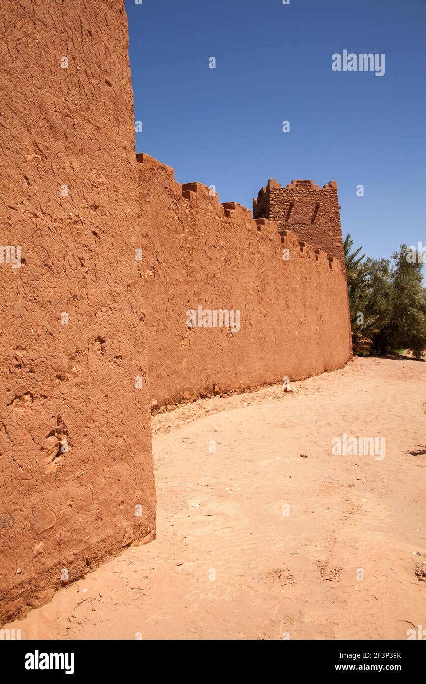 Befestigte Stadt Ait-Benhaddou in Marokko Stockfoto