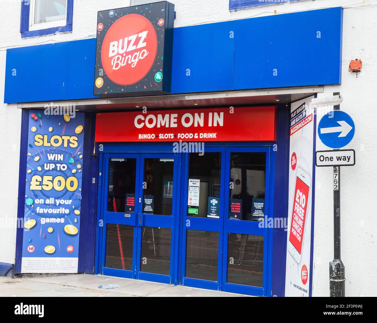 Buzz Bingo-Halle in Darlington, England, Großbritannien Stockfoto