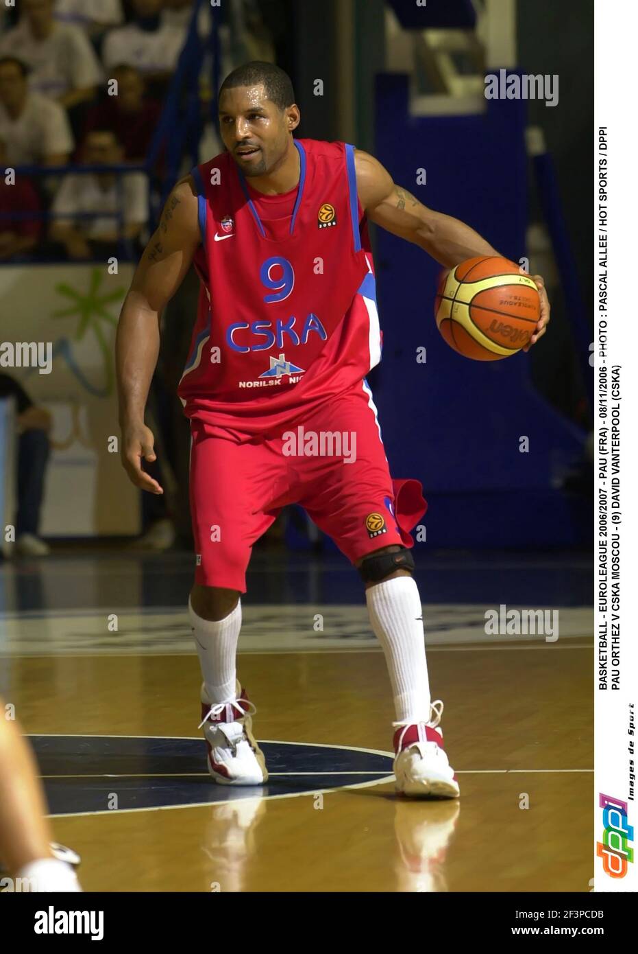 BASKETBALL - EUROLEAGUE 2006/2007 - PAU (FRA) - 08/11/2006 - FOTO : PASCAL ALLEE / HOT SPORTS / DPPI PAU ORTHEZ V CSKA MOSCOU - (9) DAVID VANTERPOOL (CSKA) Stockfoto