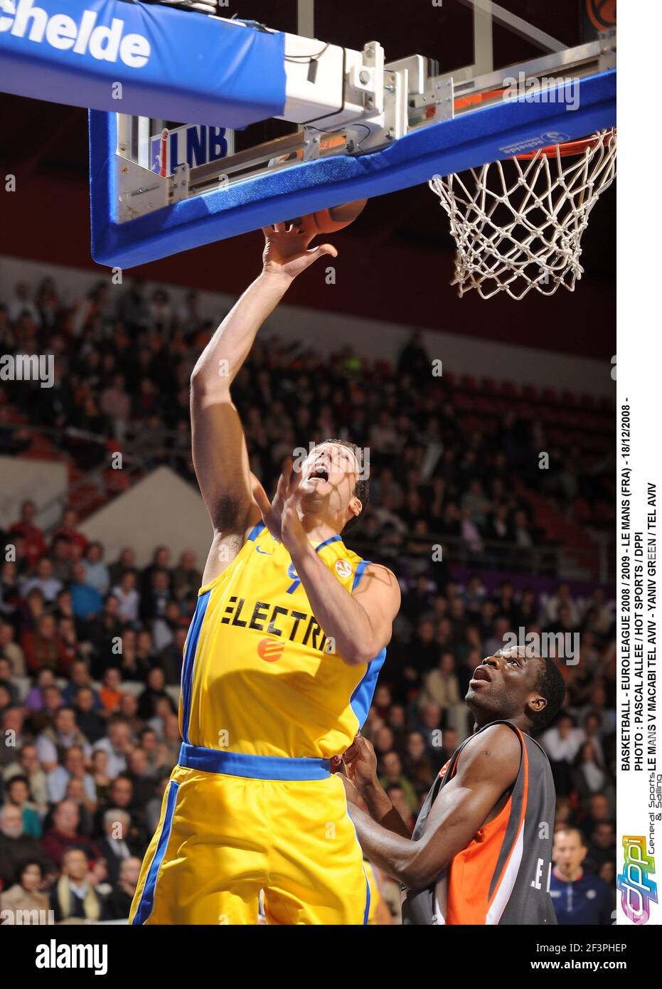 BASKETBALL - EUROLEAGUE 2008 / 2009 - LE MANS (FRA) - 18/12/2008 - FOTO : PASCAL ALLEE / HOT SPORTS / DPPI LE MANS V MACABI TEL AVIV - YANIV GREEN / TEL AVIV Stockfoto