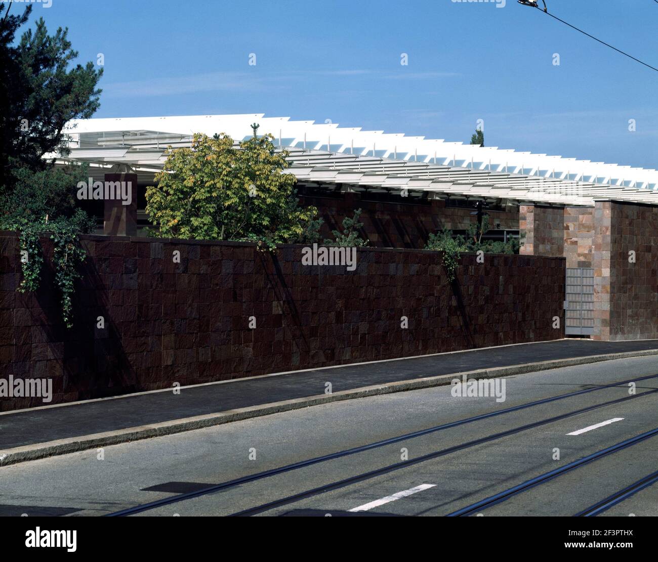 Fondation Beyeler, Riehen/CH,Ansicht von der Straße,Renzo Piano mit Burkhardt & Partner, 1992-97 Stockfoto