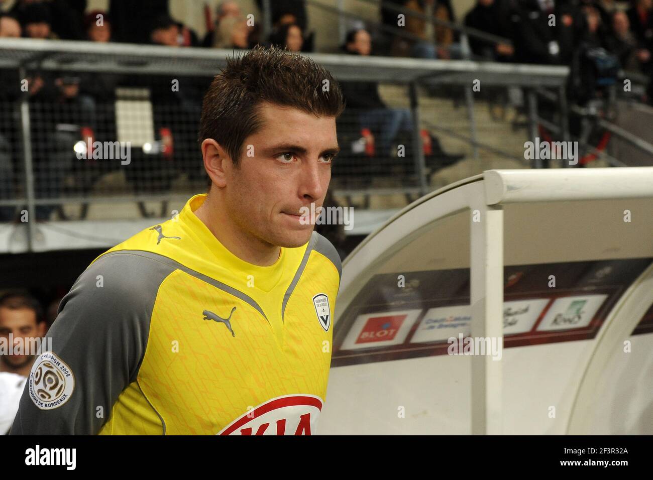 FUSSBALL - FRANZÖSISCHE MEISTERSCHAFT 2009/2010 - L1 - STADE RENNAIS V GIRONDINS BORDEAUX - 6/02/2010 - FOTO PASCAL ALLEE / DPPI – CEDRIC CARRASSO (BOR) Stockfoto