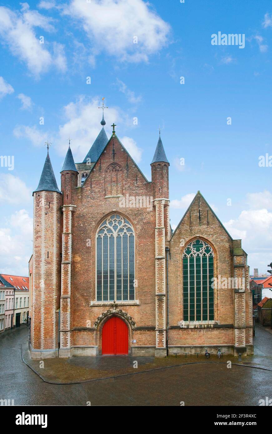 Die St. Jakobuskirche Br¸gge. Westportal und Westfassade., Brügge / Br¸gge, St. Jakobus Stockfoto