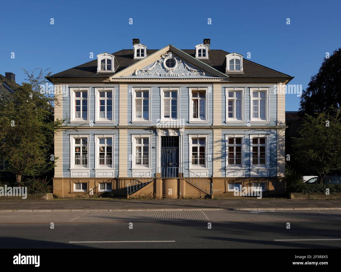 Villa neben dem Museum f¸r Fr¸hindustrialisierung und Engels-Haus, Wuppertal Barmen, Historisches Zentrum Stockfoto