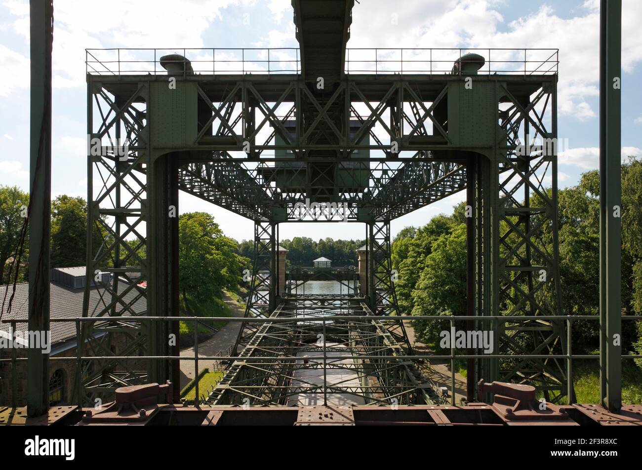Hebeanlage, Waltrop-Oberwiese, Altes Schiffshebewerk Henrichenburg Stockfoto