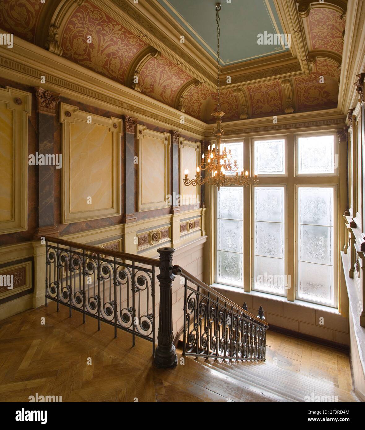 Villa Dessauer, Treppenhaus von 1884. Neorenaissance., Bamberg, Villa