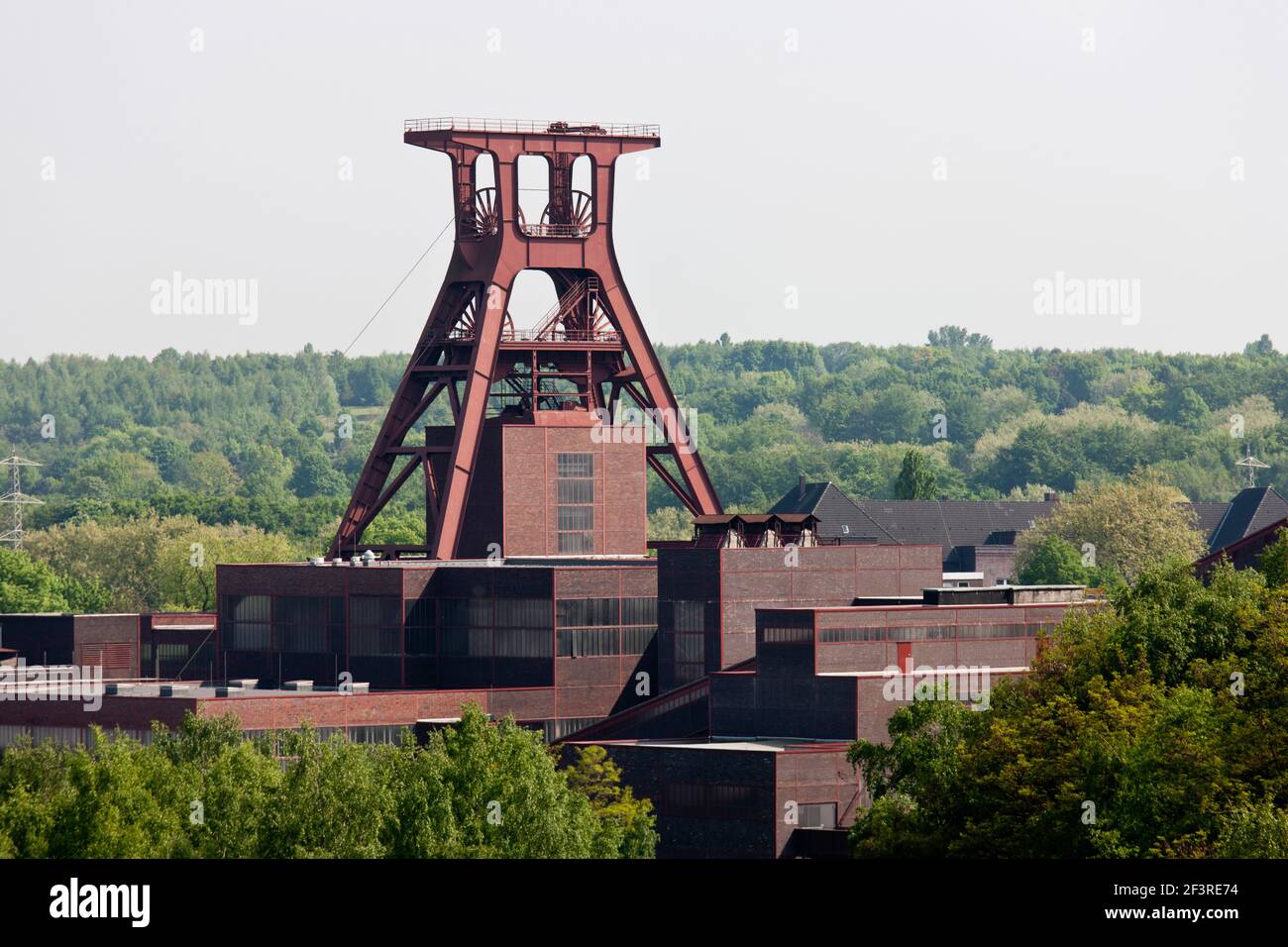 Wickelturm Schacht 12, Industriedenkmal Zeche Zollverein, Essen, Deutschland Stockfoto