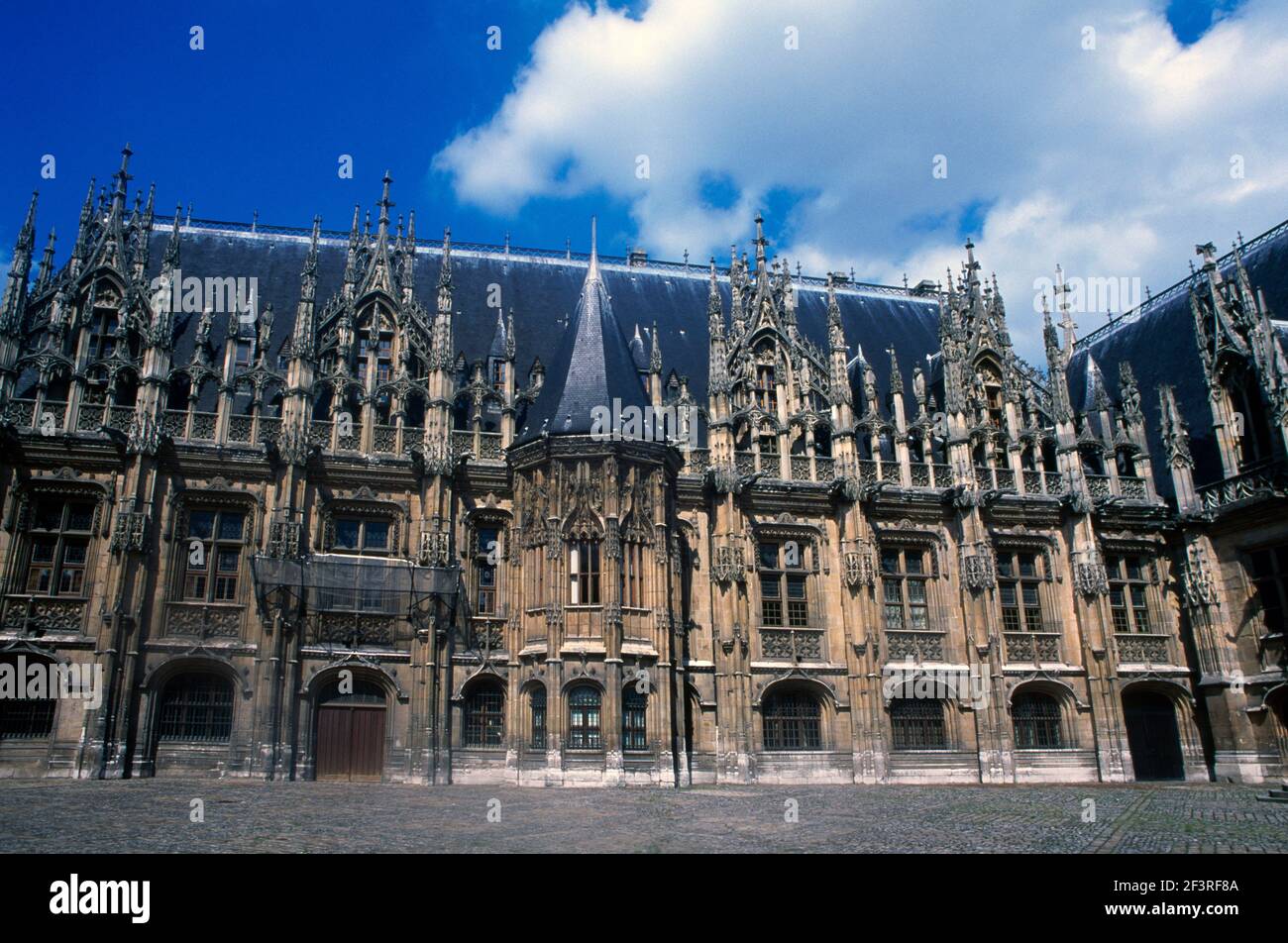 Rouen France Außenansicht Der Kathedrale Von Rouen Stockfoto