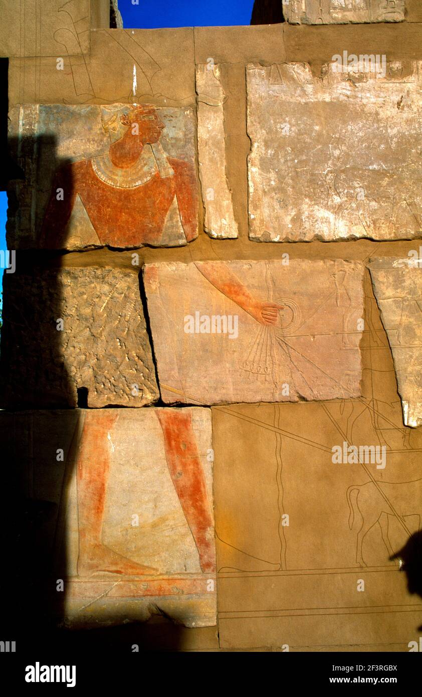 Elephantine Island Assuan Ägypten Ruinen der Yebu Tempel der Satet (Satis) Stockfoto