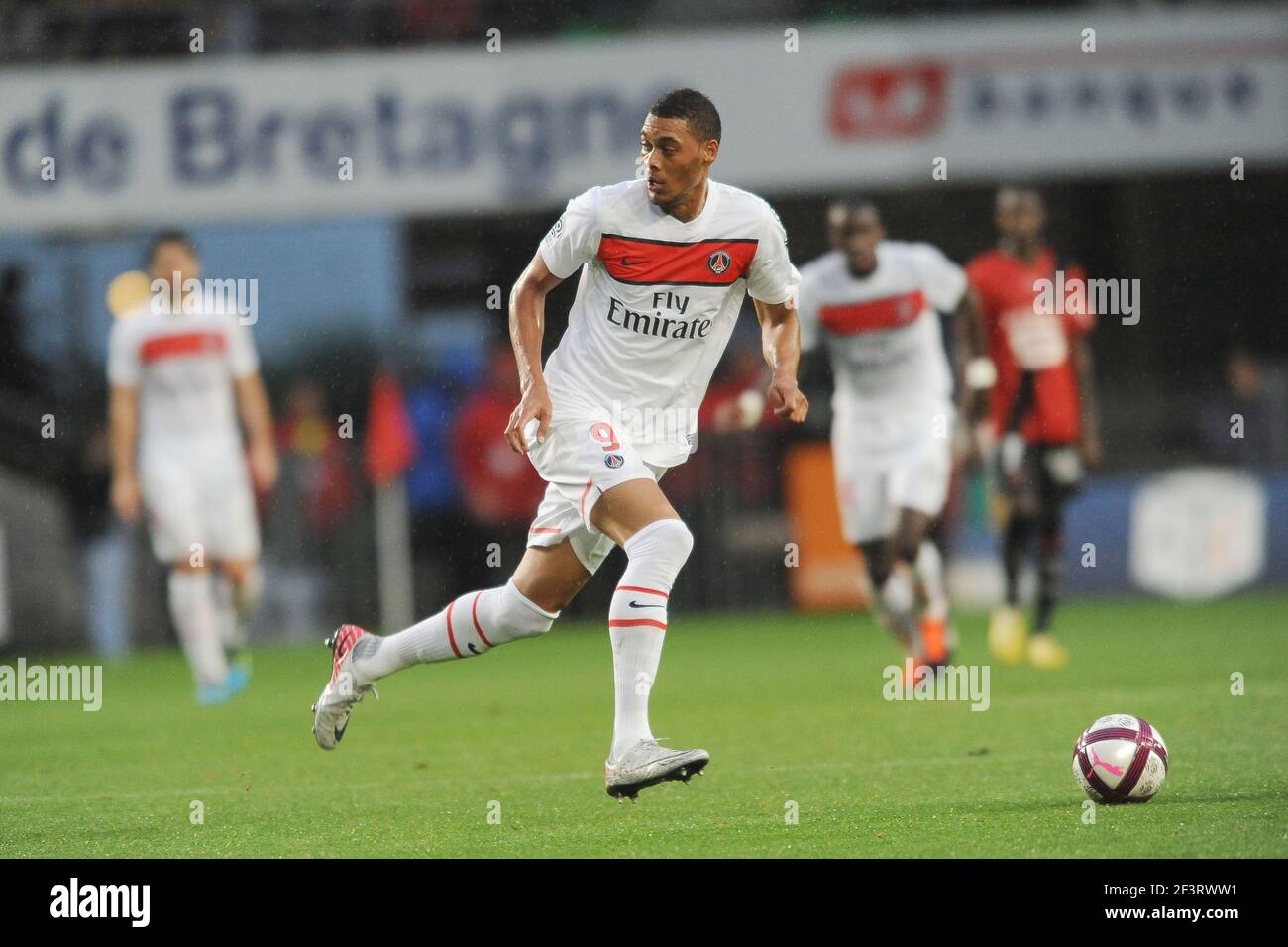 FUSSBALL - FRANZÖSISCHE MEISTERSCHAFT 2011/2012 - L1 - STADE RENNAIS V PARIS SG - 13/08/2011 - FOTO PASCAL ALLEE / DPPI – GUILLAUME HOARAU (PSG) Stockfoto