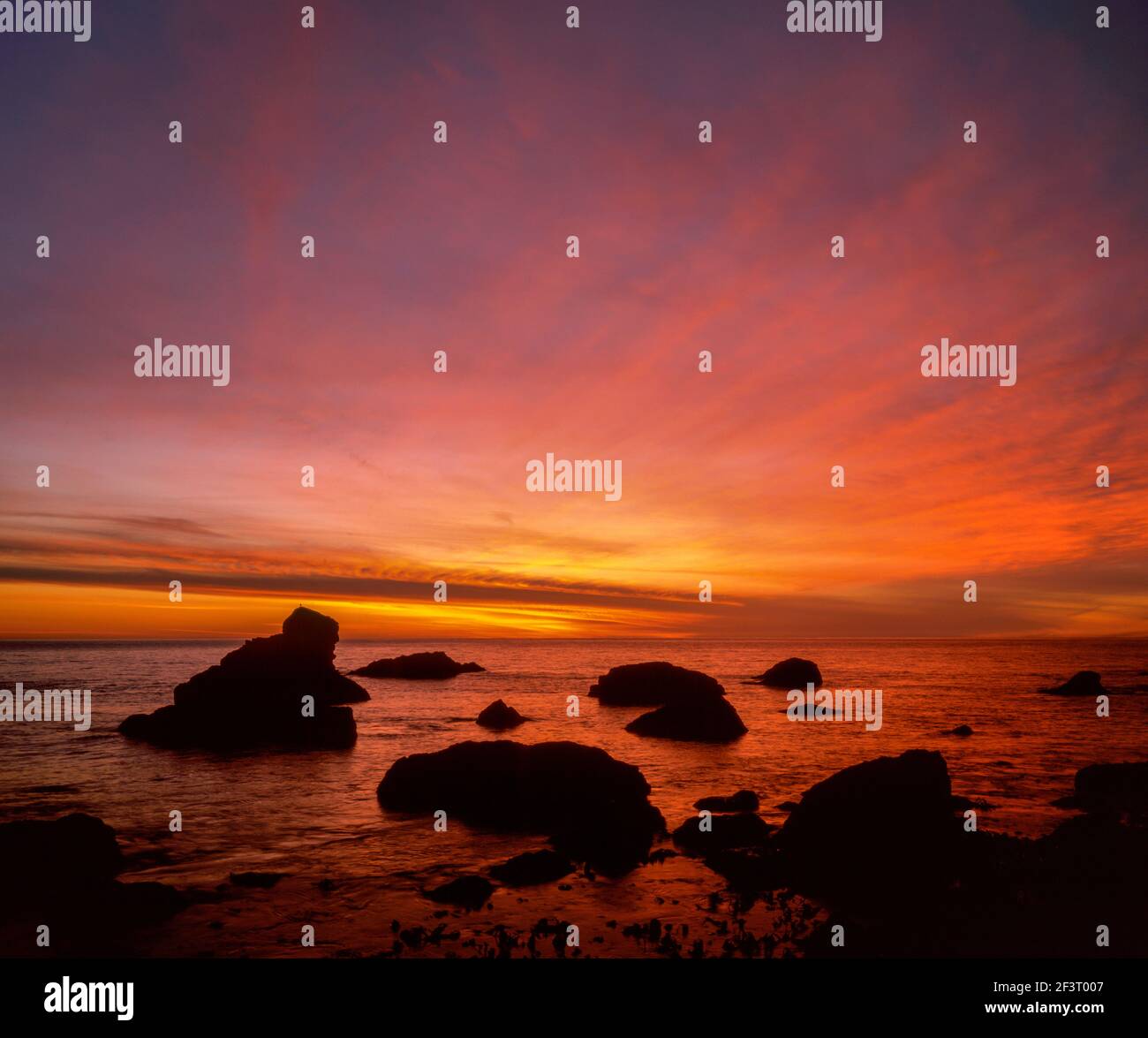 Dämmerung, schieben Sie Strand, Golden Gate National Recreation Area, Marin County, Kalifornien Stockfoto