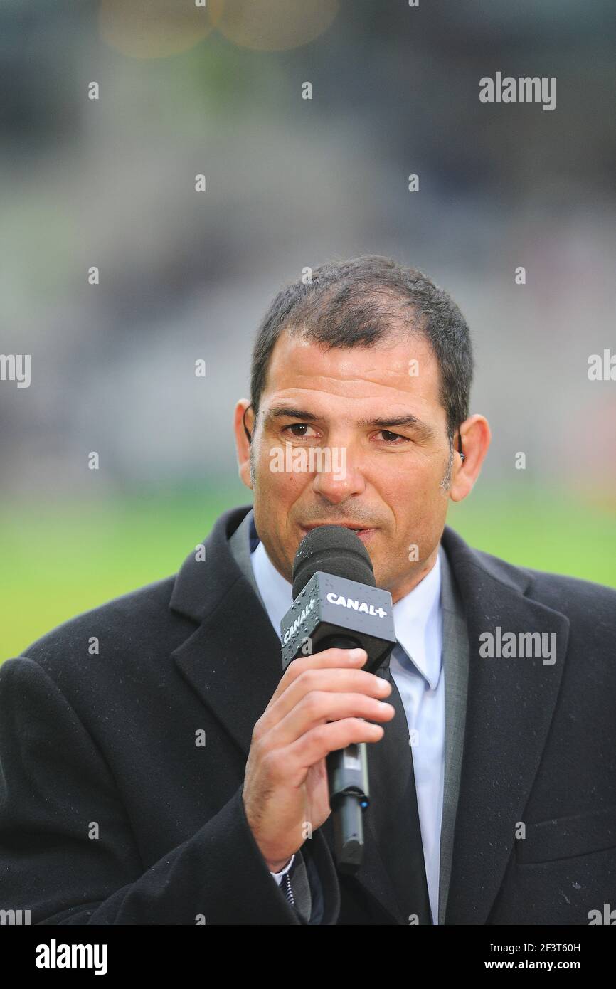 RUGBY - FRANZÖSISCHE MEISTERSCHAFT 2012/2013 - TOP 14 - 1/2 FINALE - RC TOULON / STADE TOULOUSAIN - 24/05/2013 - NANTES (FRA) - FOTO PASCAL ALLEE / DPPI - MARC Lievremont (Canal Plus Berater) Stockfoto