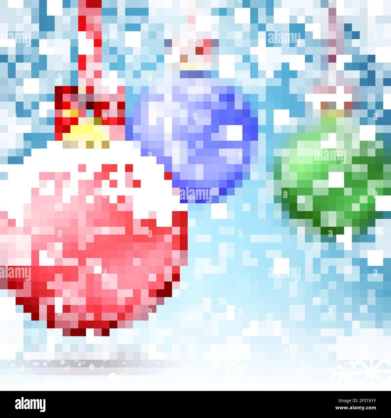 Weihnachtskugeln und Blur Weihnachtskugeln. Stock Vektor