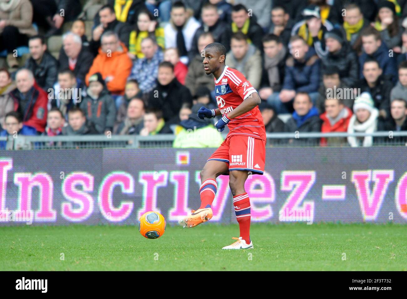 Gueida FOFANA von Lyon während der französischen Meisterschaft L1 2013/2014 Fußballspiel zwischen FC Nantes und Olympique Lyonnais am 9. Februar 2014 im La Beaujoire Stadion in Nantes, Frankreich. Foto Pascal Allee / DPPI Stockfoto