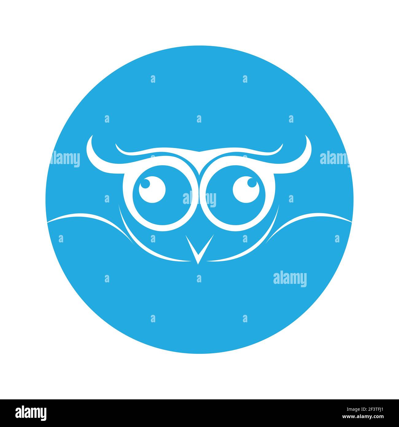 Eule einfache Logo Vektor Illustration Vorlage Design. Stock Vektor