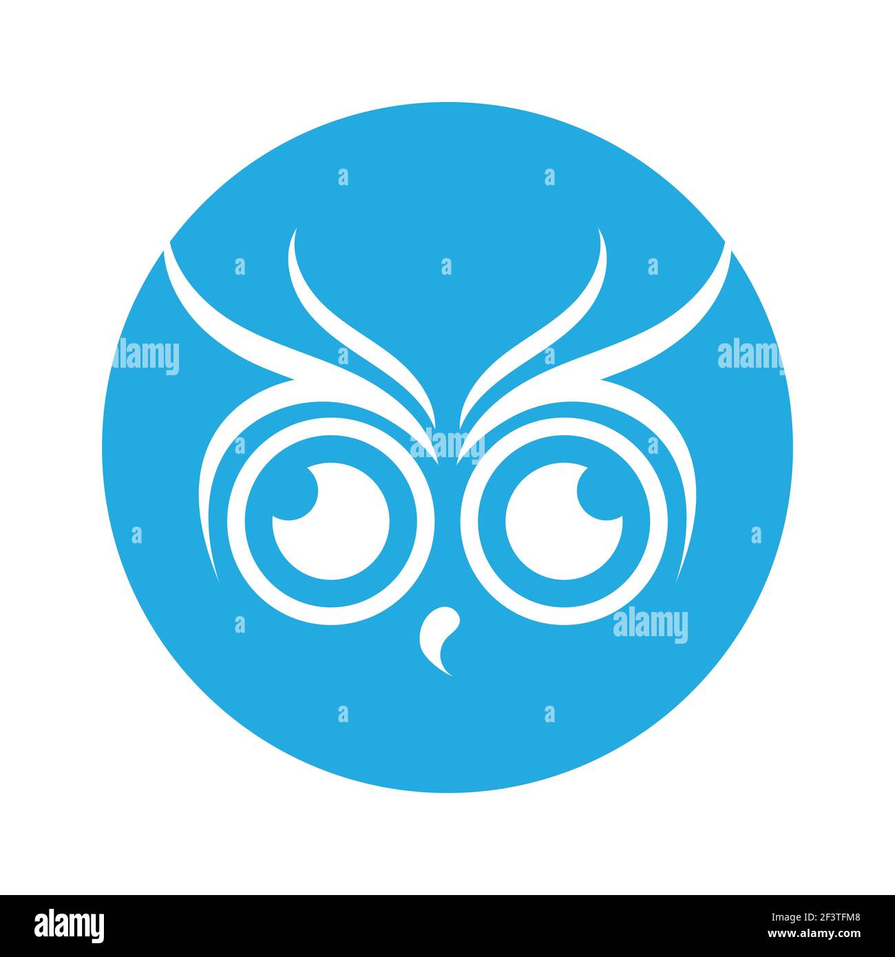 Eule einfache Logo Vektor Illustration Vorlage Design. Stock Vektor