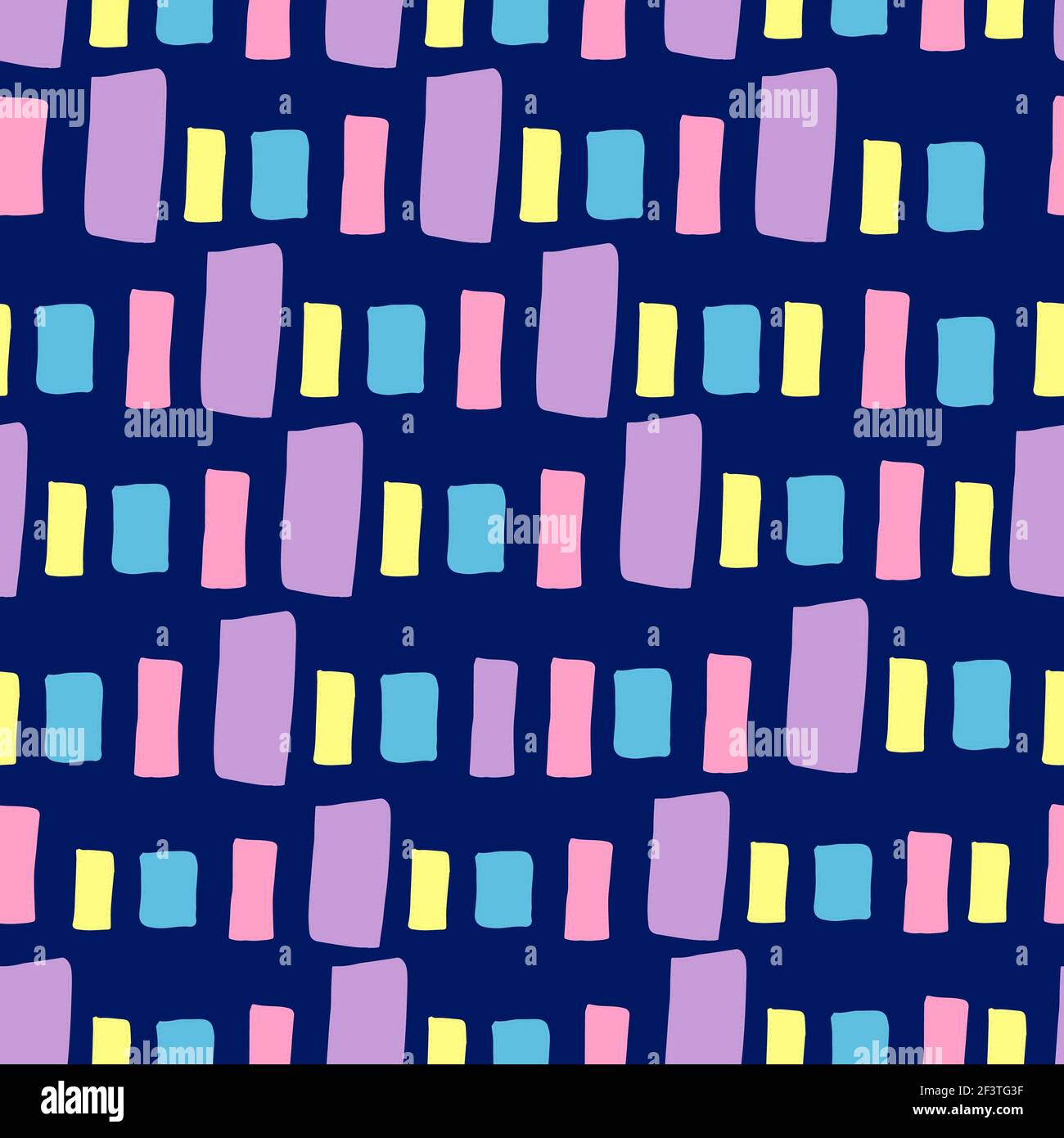 Helle Streifen in Pastellfarben. Nahtloses Muster. Für Stoffe, Papier, Babykleidung, Textilien, Verpackungen, Tapeten, Hintergründe und Postkarten. Stockfoto