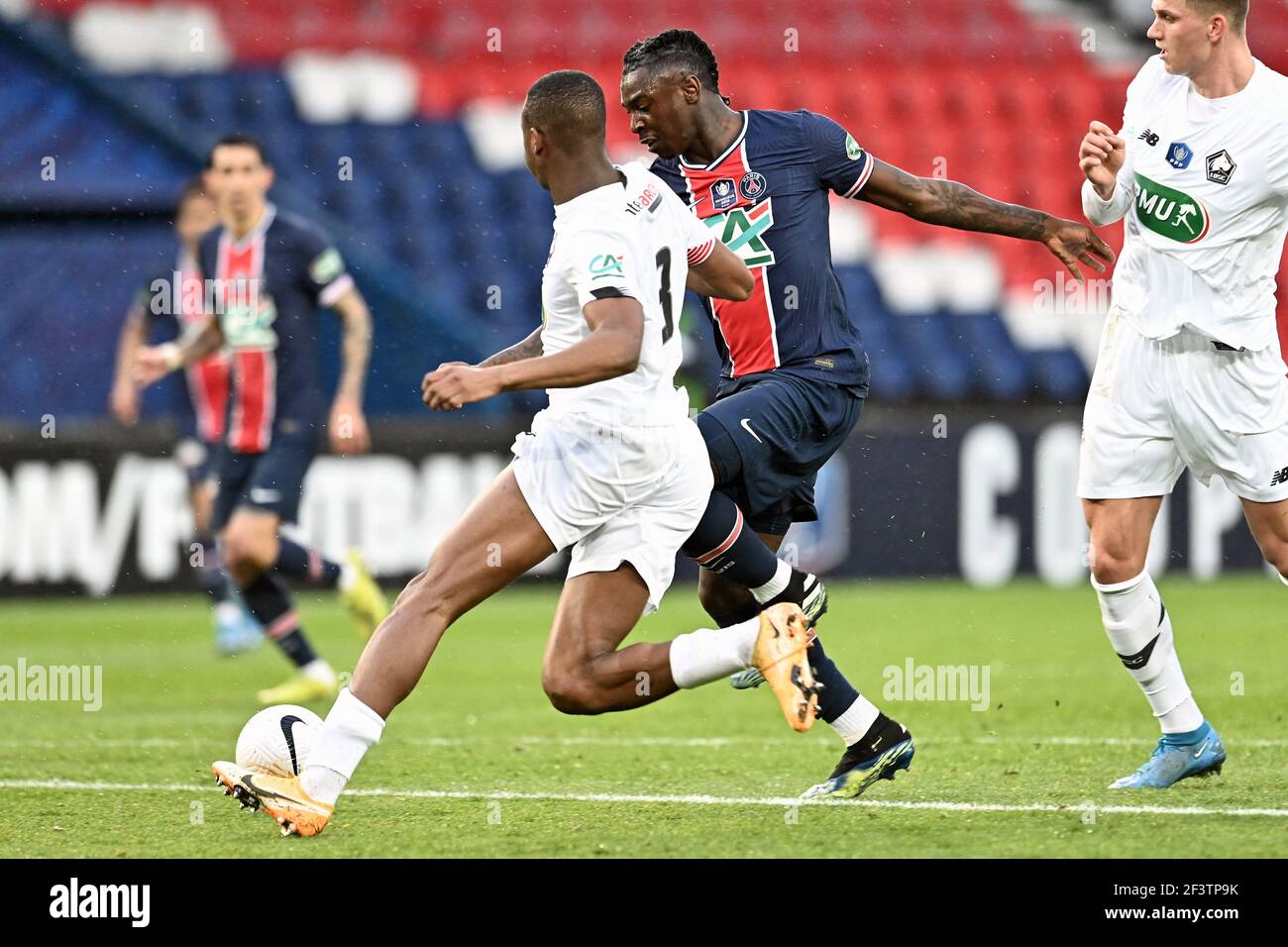 Moise Kean von PSG in Aktion während des französischen Cup-Spiels zwischen Paris Saint Germain und LOSC Lille im Parc des Princes am 17. März 2021 in Paris, Frankreich. Foto von David Niviere/ABACAPRESS.COM Stockfoto