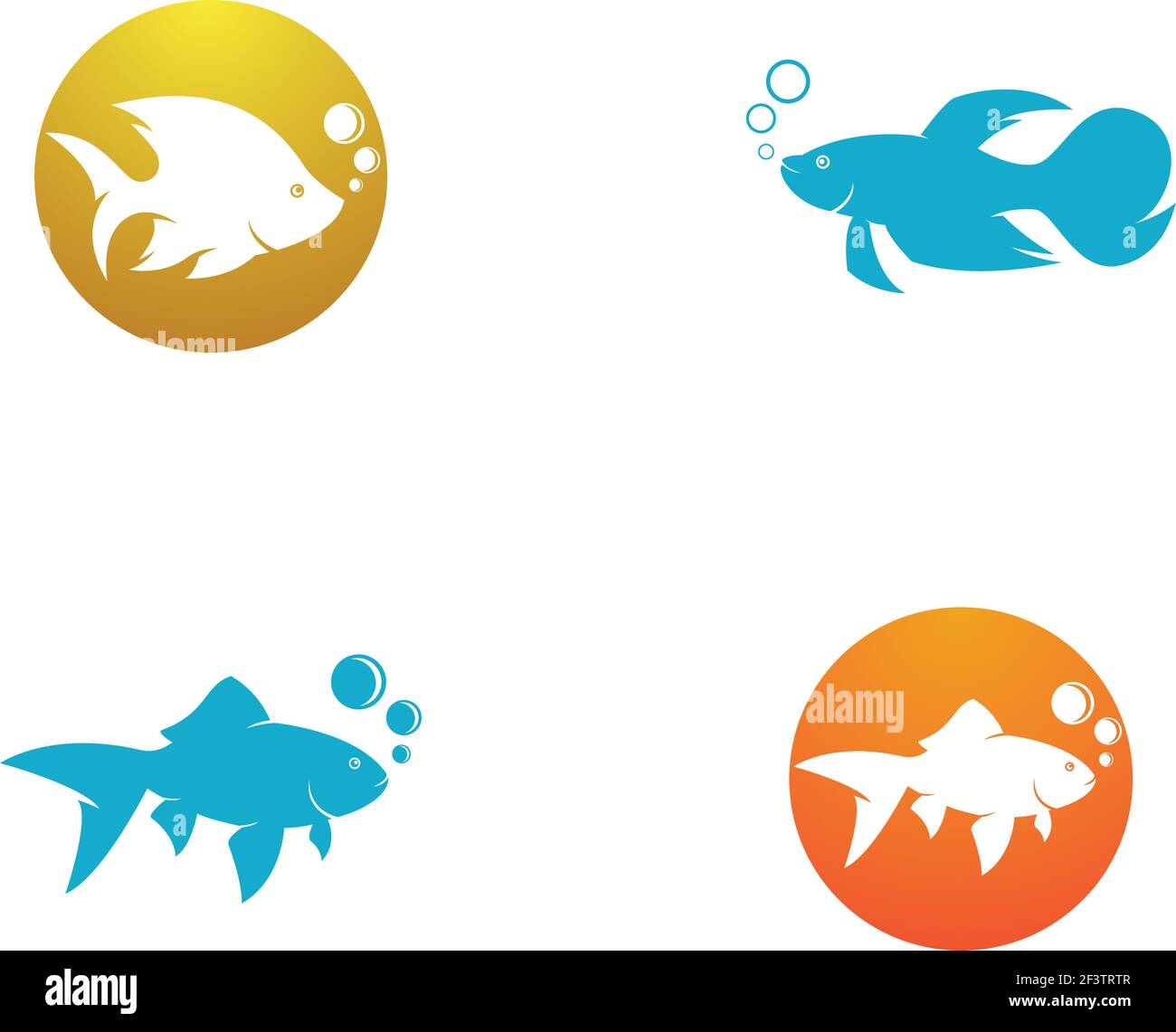 Fisch Logo Vorlage Vektor Symbol Illustration Design Stock Vektor