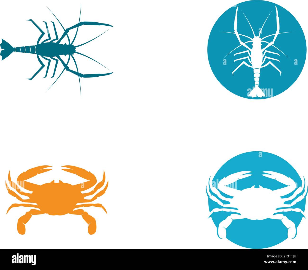 Crab Logo Vorlage Vektor Symbol Illustration Design Stock Vektor