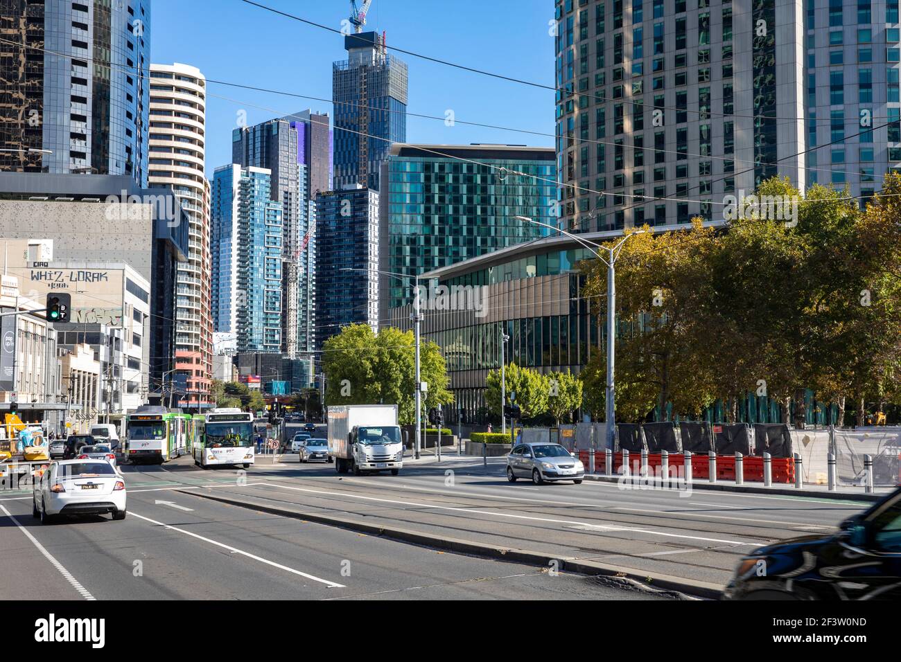 Urbane Straßenszenen im Stadtzentrum von Melbourne, Victoria, Australien Stockfoto