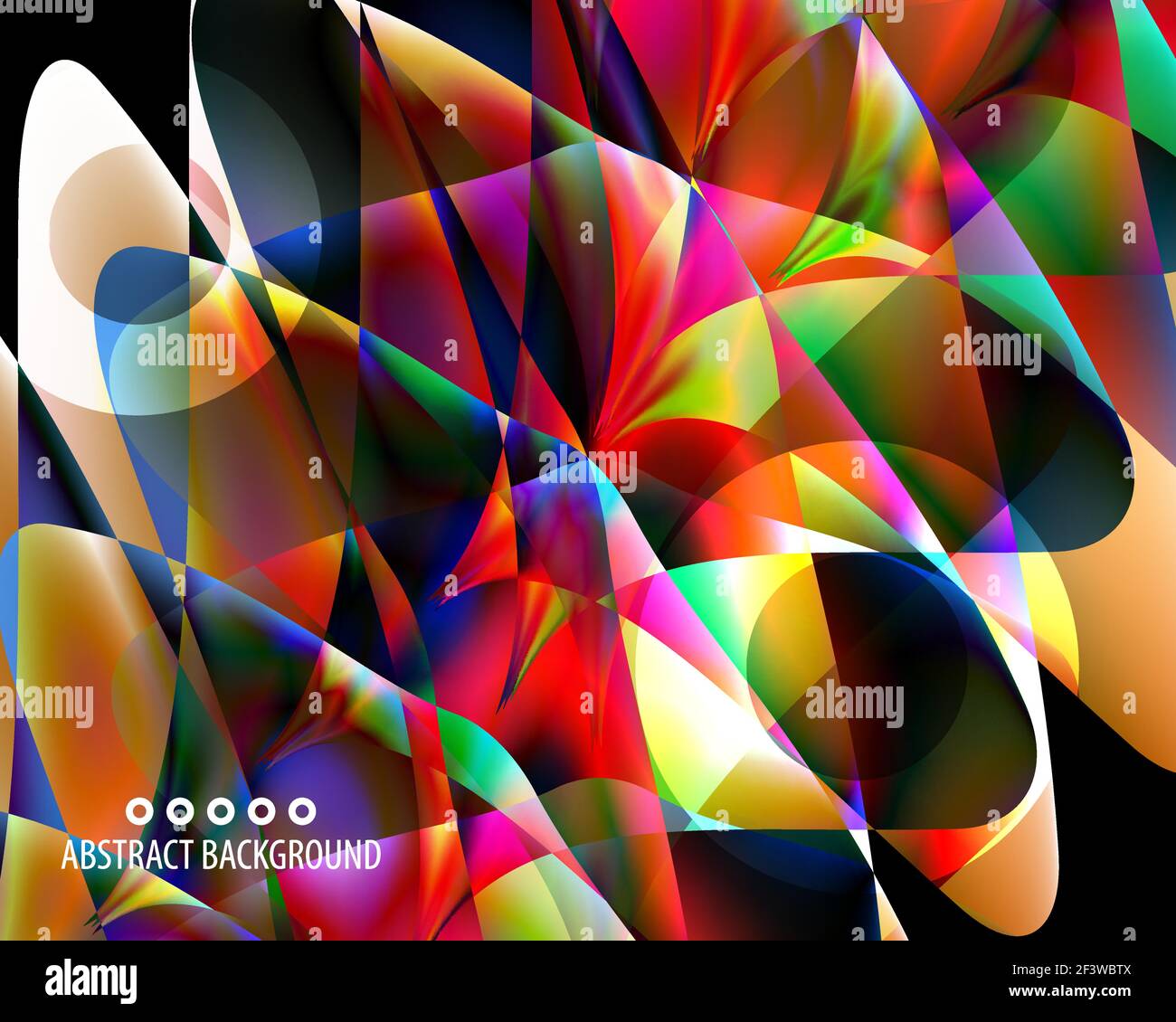 Abstrakte bunte Hintergrund Vektor-Vorlage mit Blended mehrere geometrische Formen Stock Vektor