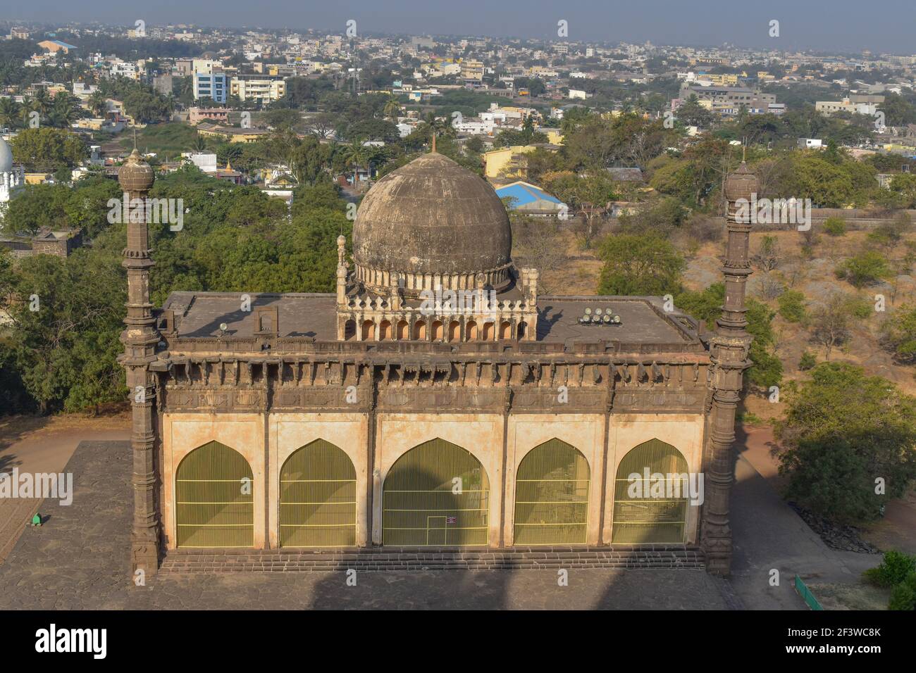 Gol Gumbaz von Adil Shah, Sultan von Bijapur.das Grab befindet sich in Bijapur (Vijayapura), Karnataka in Indien. Stockfoto