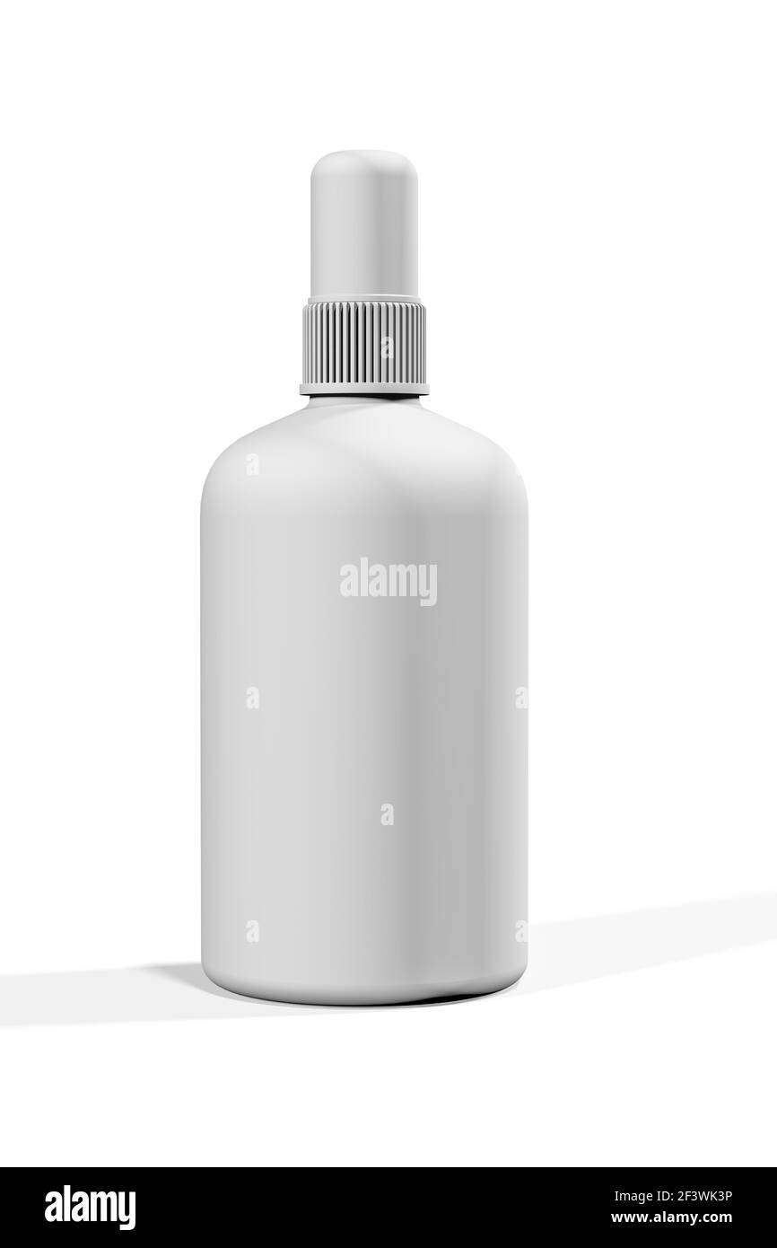 Sprühflasche Mockup isoliert auf weißem Hintergrund - 3D Render Stockfoto