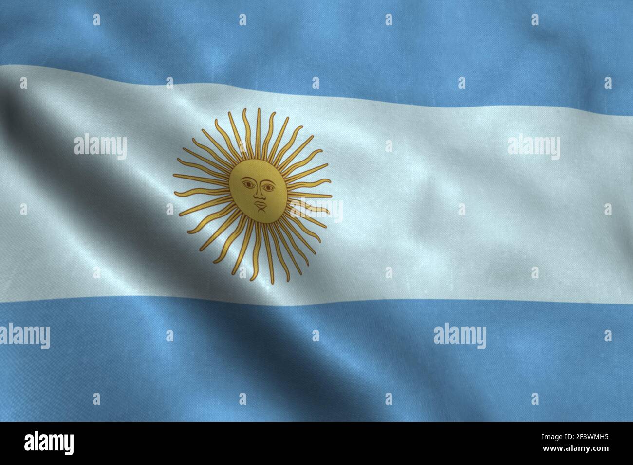 Nationalflagge Argentinien Stockfoto