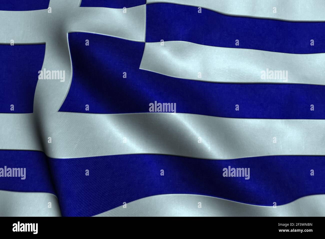 Griechische Nationalflagge Stockfoto