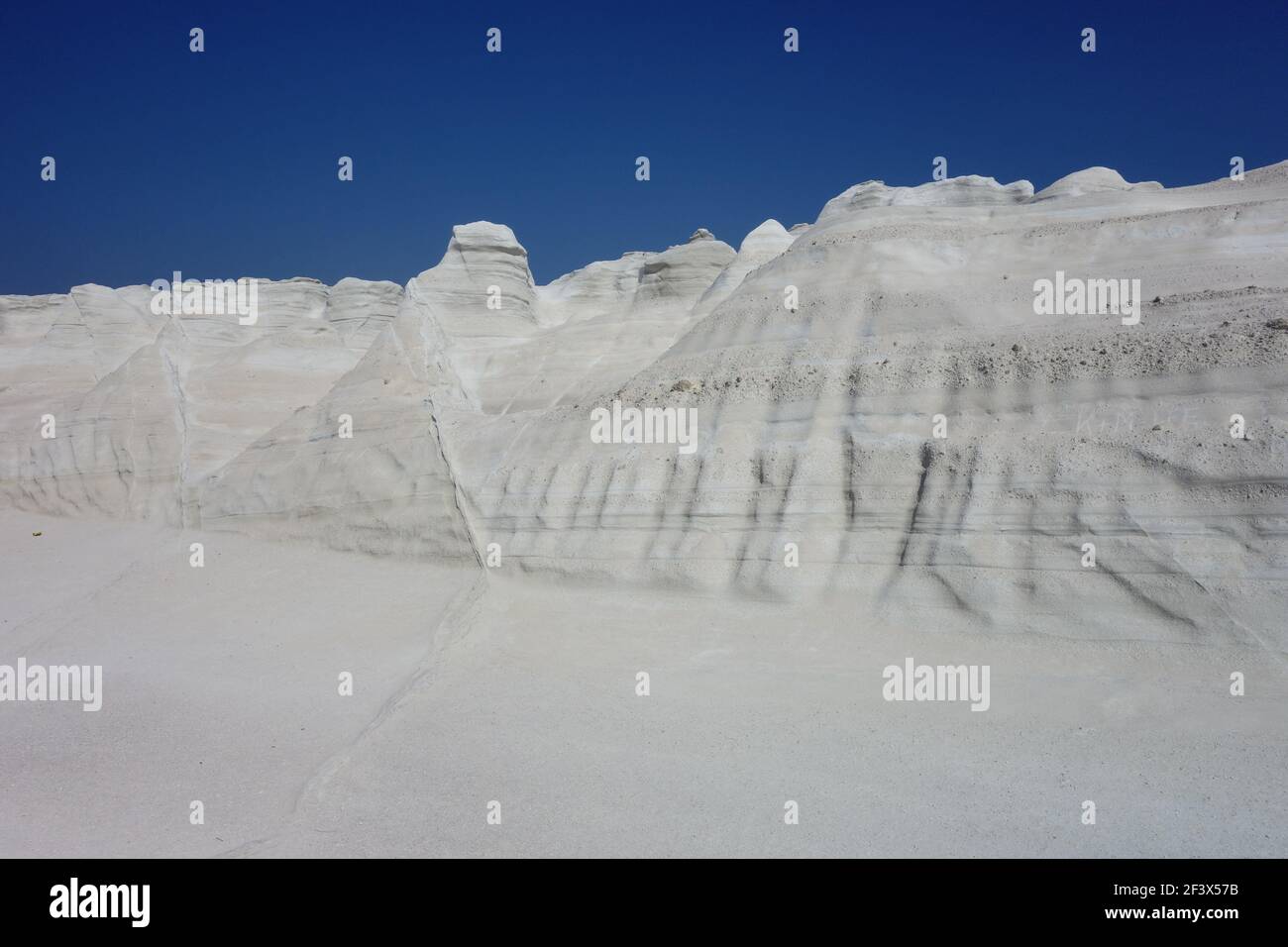 Vulkanlandschaft auf der Insel Milos in Griechenland Stockfoto