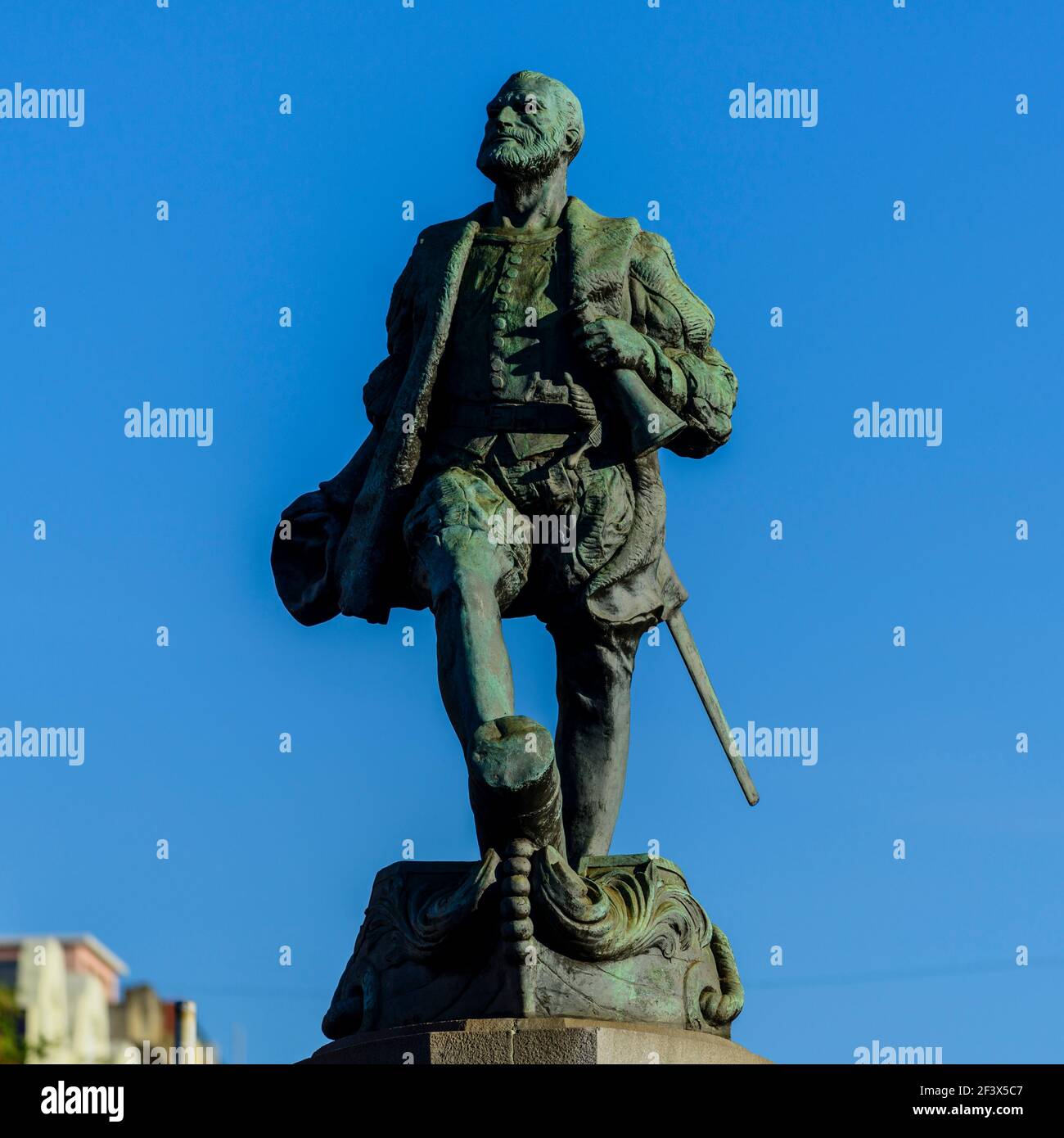 Ferdinand Magellan Statue in Lissabon (Portugal) Stockfoto