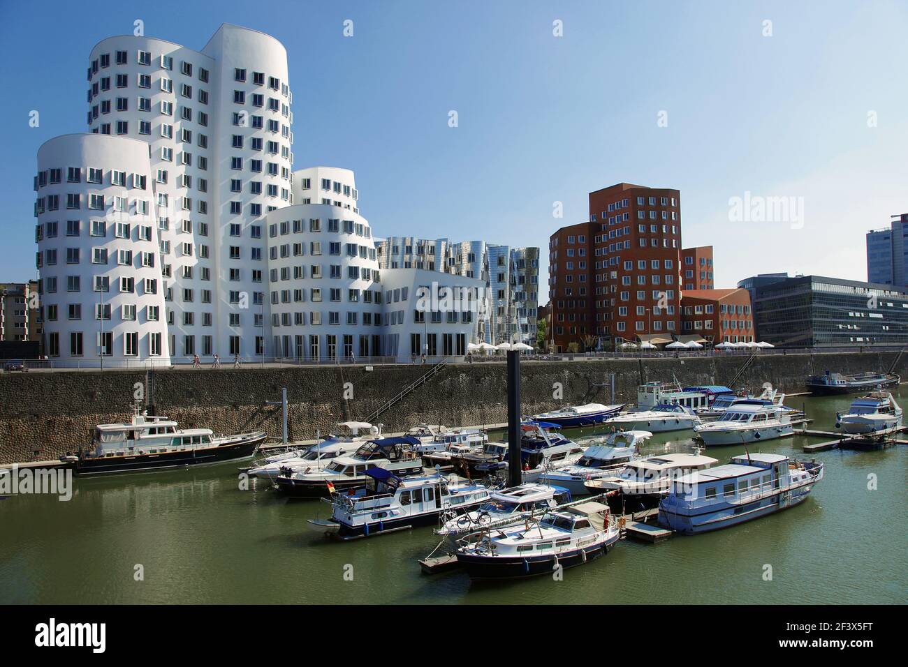 Im Medienhafen Düsseldorf Stockfoto