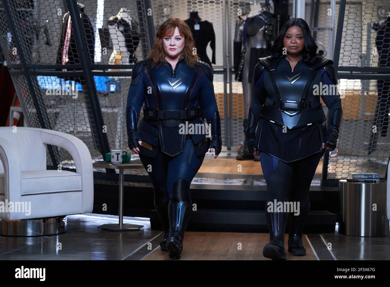 MELISSA MCCARTHY und OCTAVIA SPENCER in THUNDER FORCE (2021), Regie: BEN FALCONE. Kredit: Marc Platt Productions / Netflix / Album Stockfoto