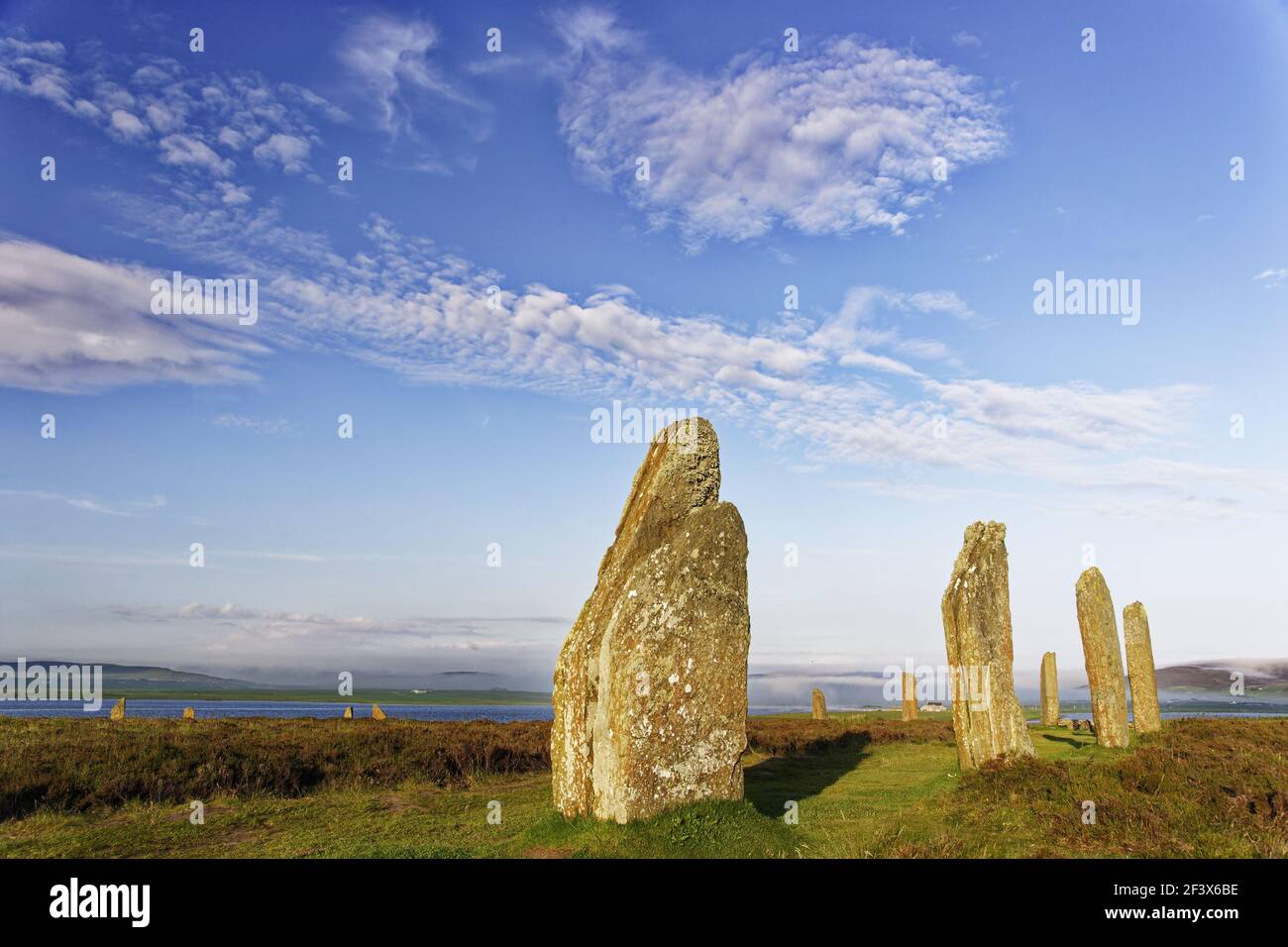 Stehenden Steinen Ring of Brodgar Orkney Festland LA005028 Stockfoto