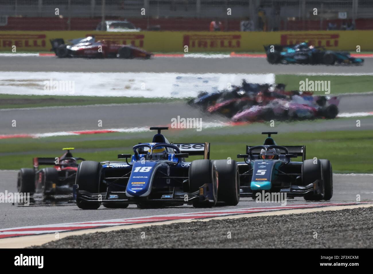 18 SETTE CAMARA Sergio, Carlin, Action während der FIA Formel 2 Meisterschaft 2018, Bahrain in Sakhir vom 6. Bis 8. April - Foto Sebastian Rozendaal / DPPI Stockfoto