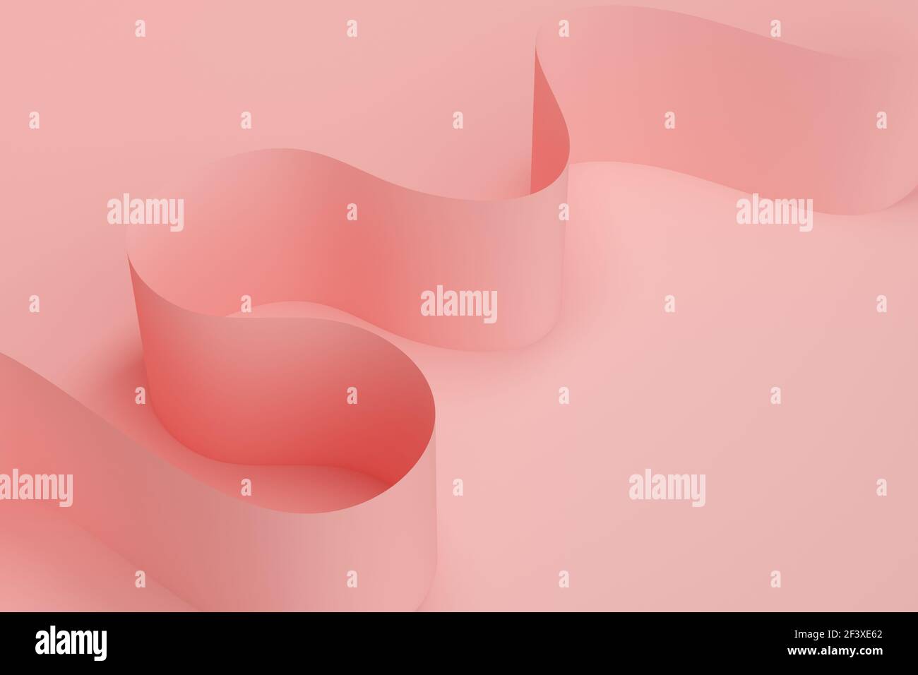 Abstrakt sanften Hintergrund mit rosa Band. 3d-Rendering Stockfoto