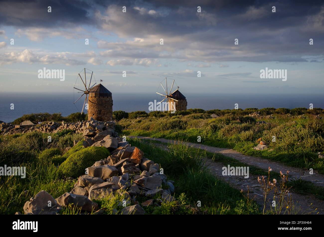 Blick von Kreta, Griechenland Stockfoto