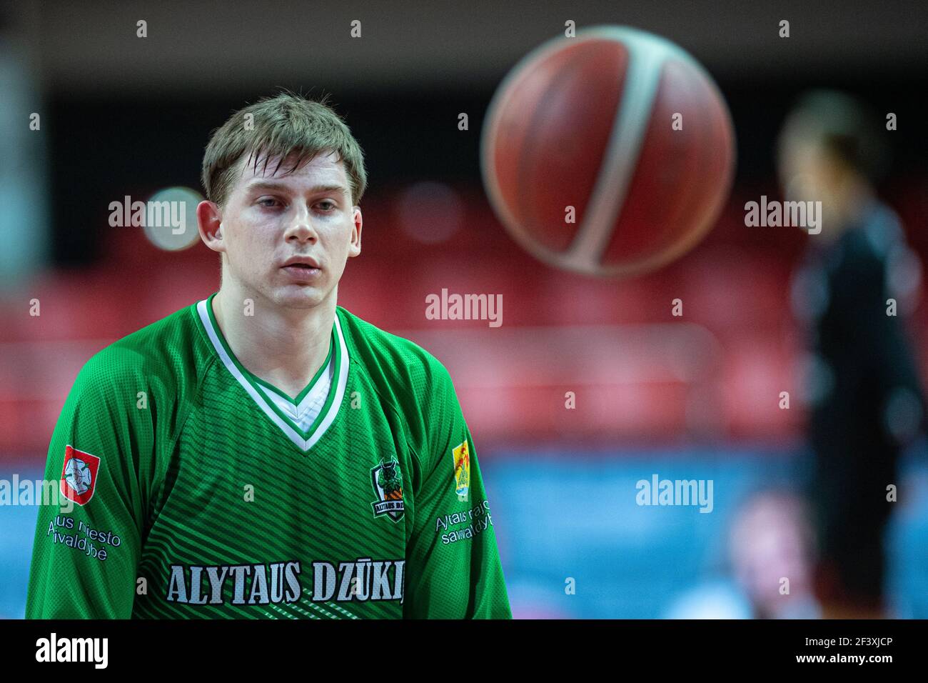 2021-03-17. Matas Jucikas - litauischer Basketballspieler, BC Dzukija, Alytus Stockfoto