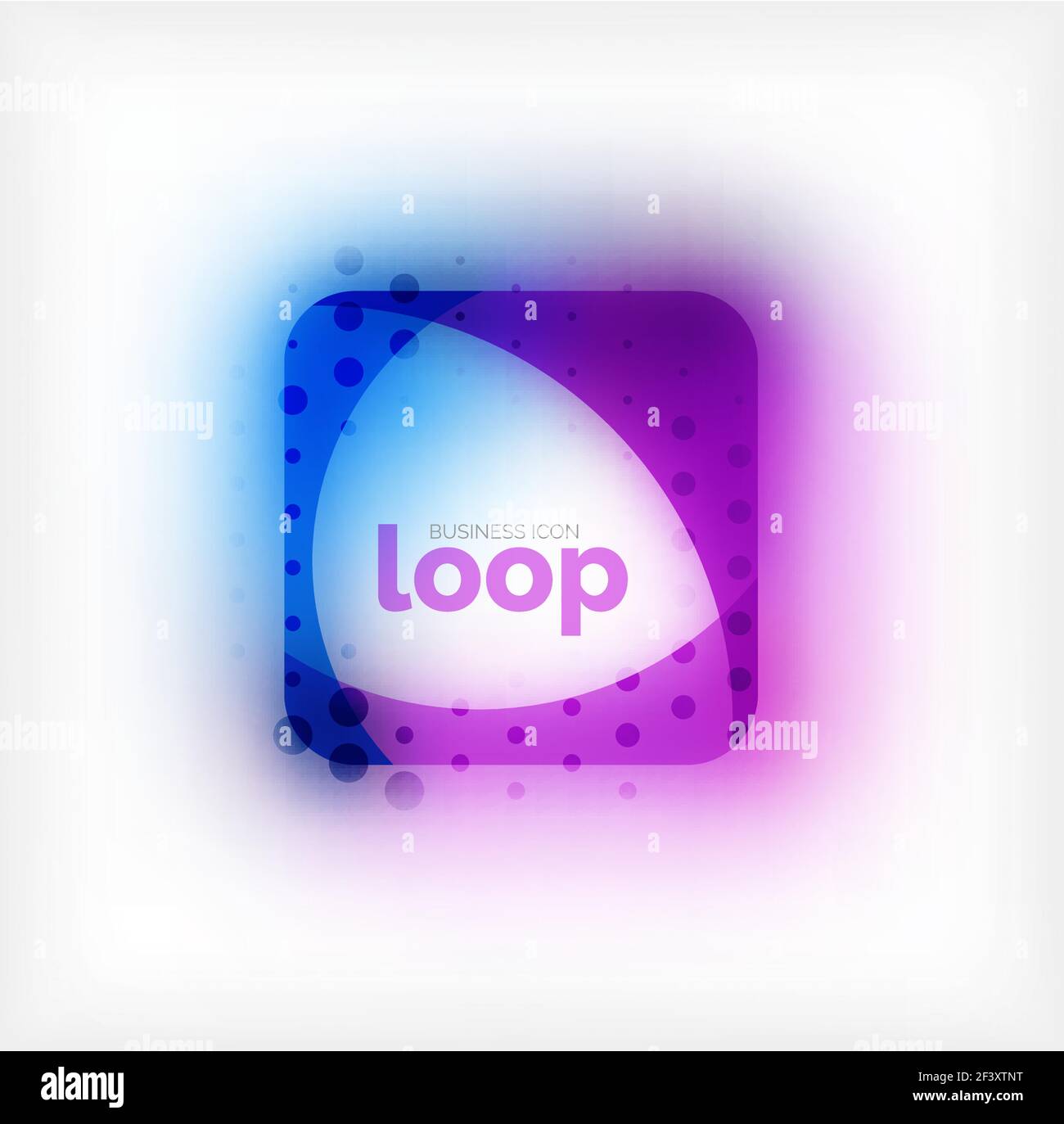 Vektor square Loop business Symbol, geometrische Symbol erstellt von Wellen, mit unscharfen Schatten. Vektor square Loop business Symbol, geometrische Symbol erstellt von Wellen, mit unscharfen Schatten. Isolierte Abbildung Stock Vektor