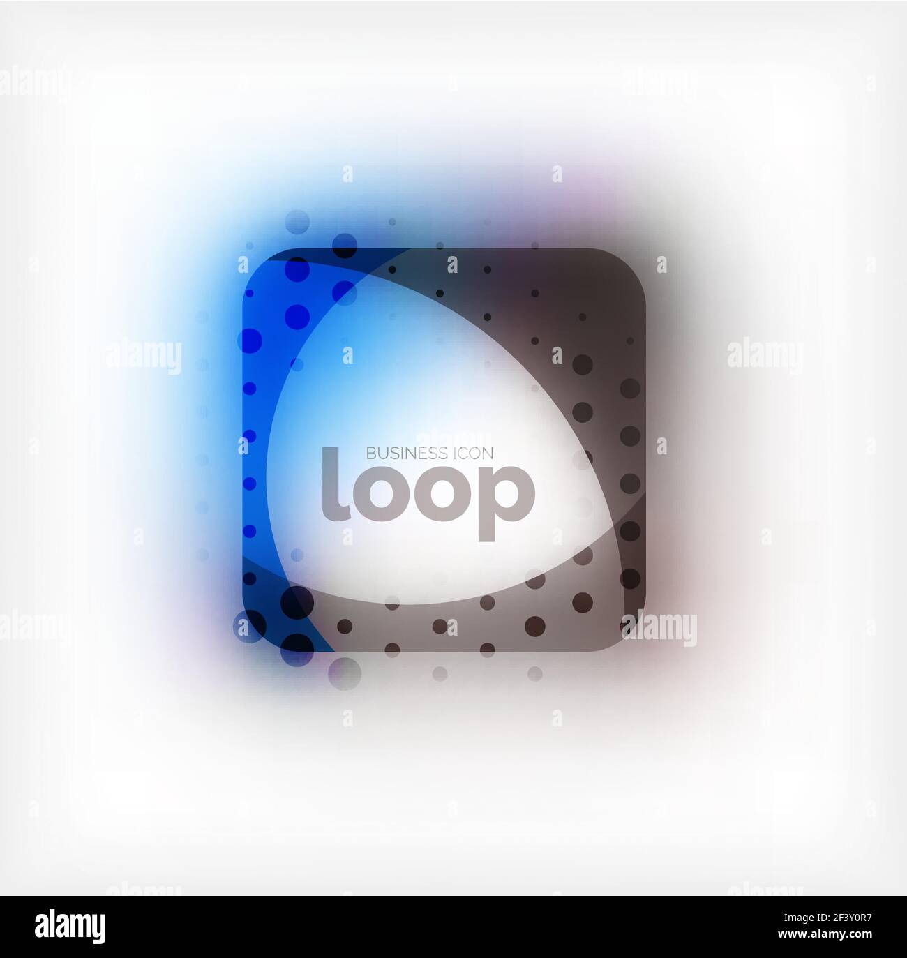 Vektor square Loop business Symbol, geometrische Symbol erstellt von Wellen, mit unscharfen Schatten. Vektor square Loop business Symbol, geometrische Symbol erstellt von Wellen, mit unscharfen Schatten. Isolierte Abbildung Stock Vektor